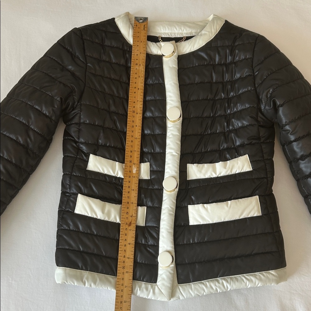 Kate Spade Black and Cream Puffer Jacket S - Picture 6 of 14